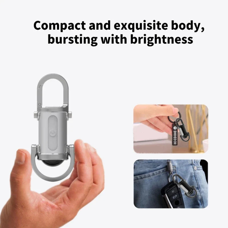 LED Pocket USB Rechargeable Keychain Light