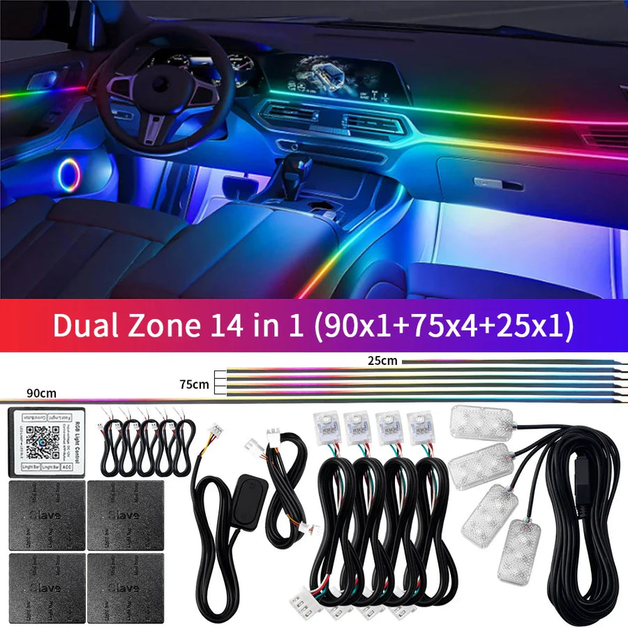 Bluetooth RGB Symphony Car Ambient Light Kit - Image 14