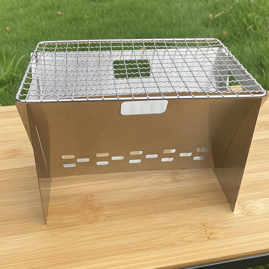 Stainless Steel Portable Folding Camping Mini Grill - Image 3