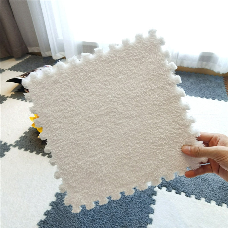 DIY Winter Plush Puzzle Mat