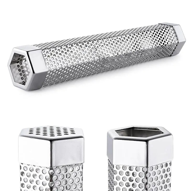 Aromatic Stainless Steel Hexagon BBQ Smoker Tube - Image 3