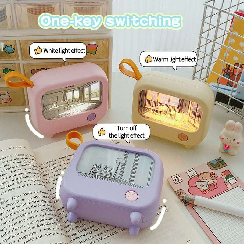 Mini Art TV Painting Decor Night Lamp - Image 2