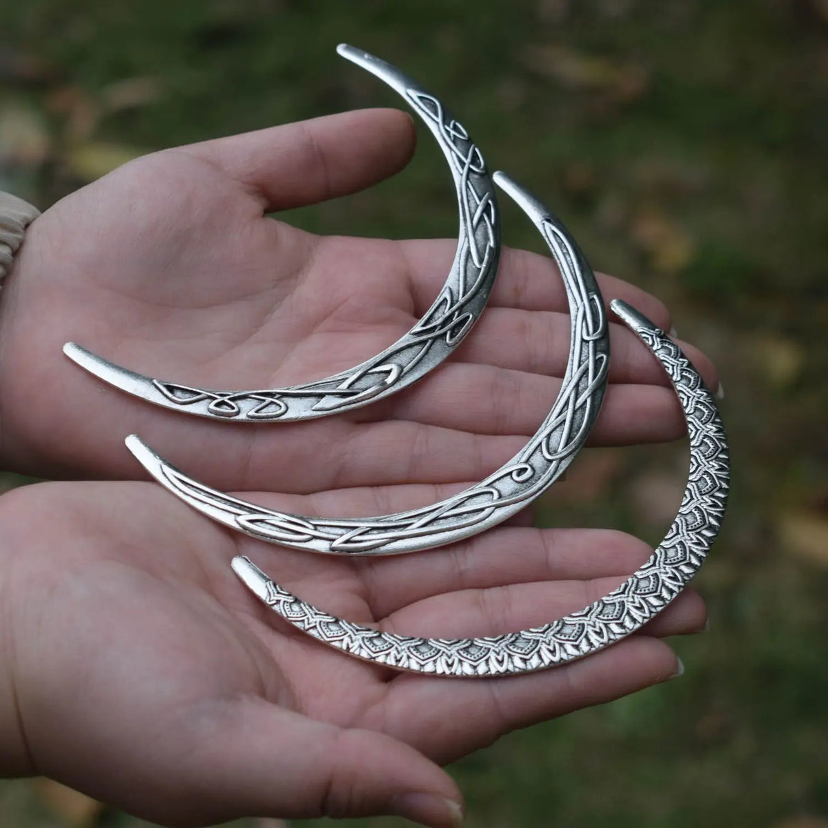 Medieval Crescent Moon Hair Stick