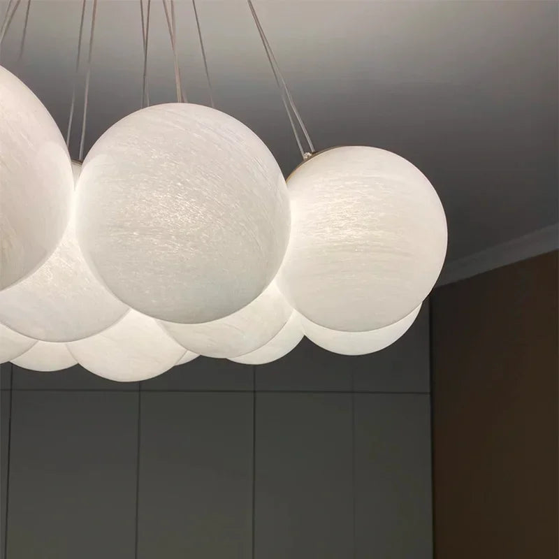 Luminous Sphere Glass French Style Chandelier Lamp - Image 5