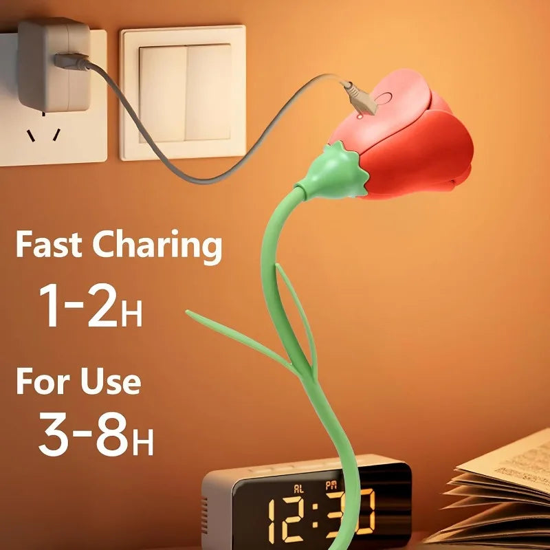 Last Rose Blooming Rose Accent Desk Lamp - Image 5