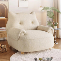Cat Ear Minimalist Oversized Lounge Armchair - Image 0