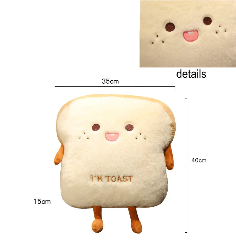 Plush Toast Bread Ultra Soft Hand Warmer Pillow - Image 6