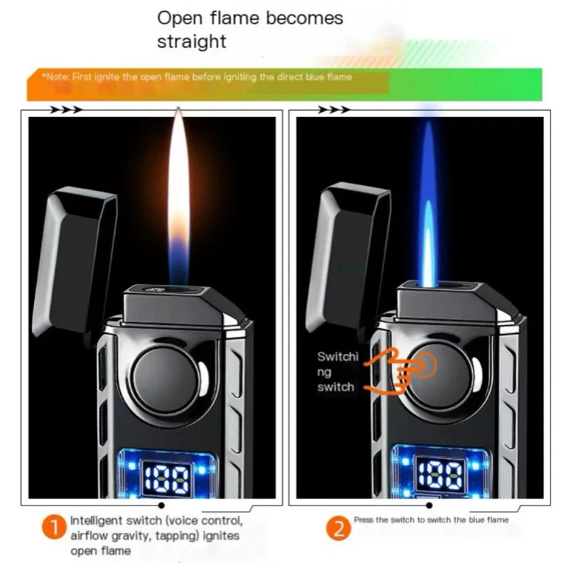 Voice Controlled USB Colorful Double Flame Lighter - Image 4