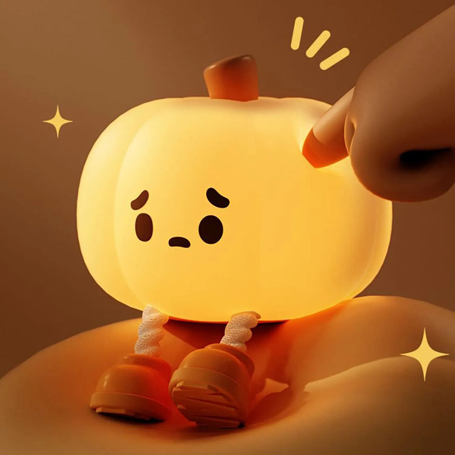 Sad Pumpkin Touch Sensor Lamp Decor - Image 4