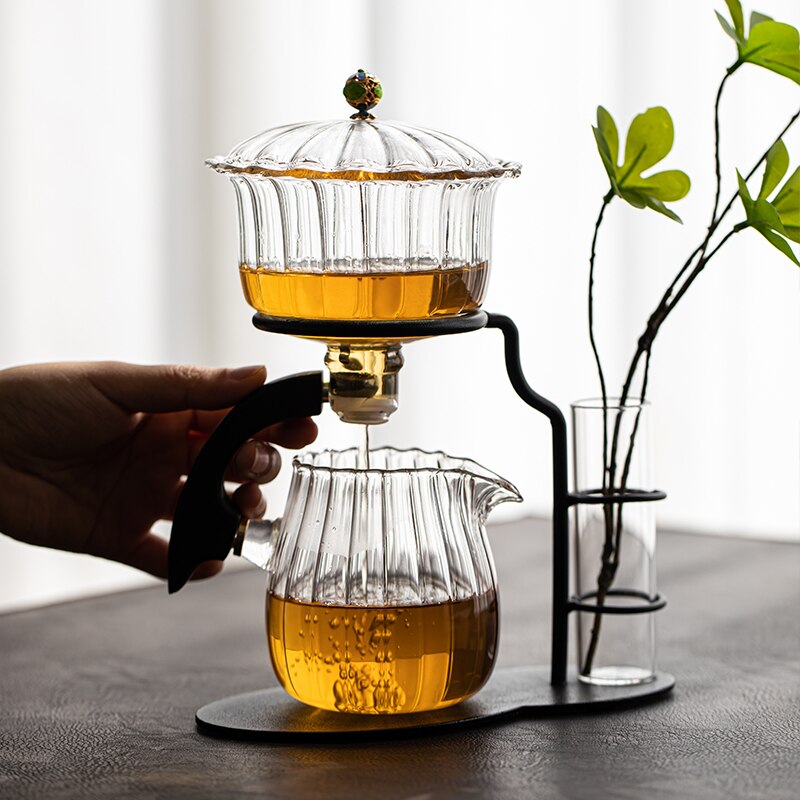 Nature Leaf Magnetic Semi-Automatic Tea Set - Image 1