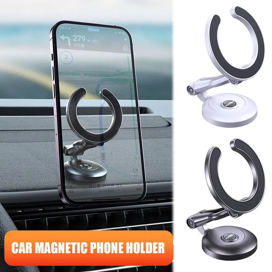 Adjustable Folding Magnetic Ring Car Phone Holder - Image 1