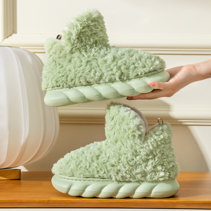 Fluffy Cozy Woman Warm Home Boots - Image 5