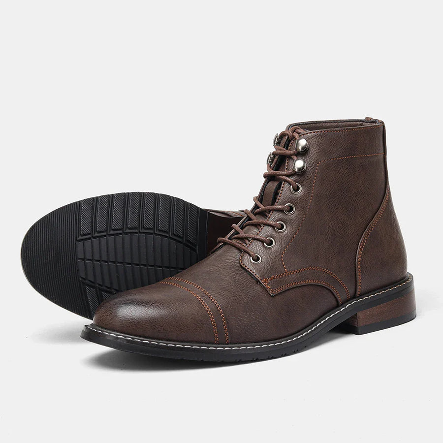 Timeless Vintage Leather Lace-Up Everyday Casual Boots - Image 7