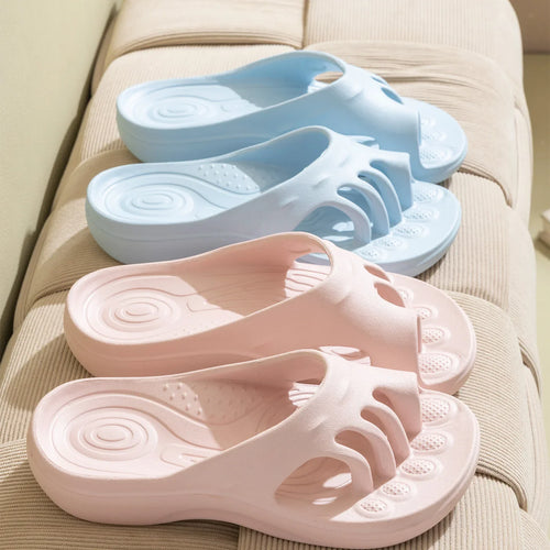 Wide Steps Five Toe Arch Support Slippers