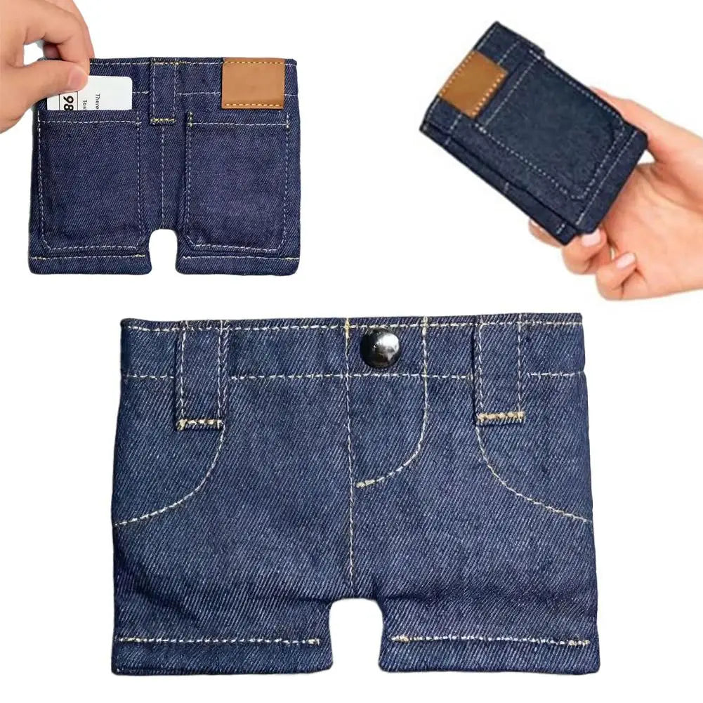 Pocket Pants Mini Denim Zip Wallet