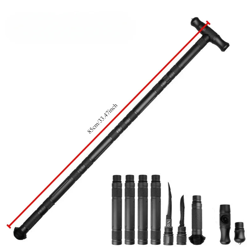 Tungsten Steel Multifunctional Foldable Self-Defense Walking Stick - Image 8