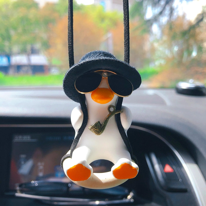 Fancy Duck Car Front Mirror Decor - Image 2