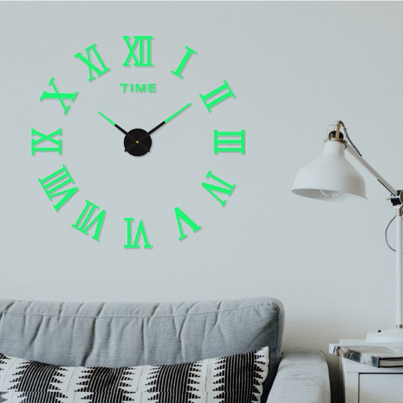 3D Luminous Silent Wall Clock - Image 2