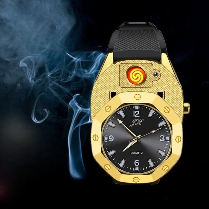 Creative USB Charging Flameless Spark Lighter Watch - Image 0