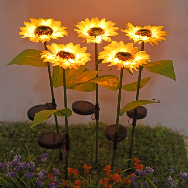 Sunflower Waterproof Solar Led Garden Lights - Image 0