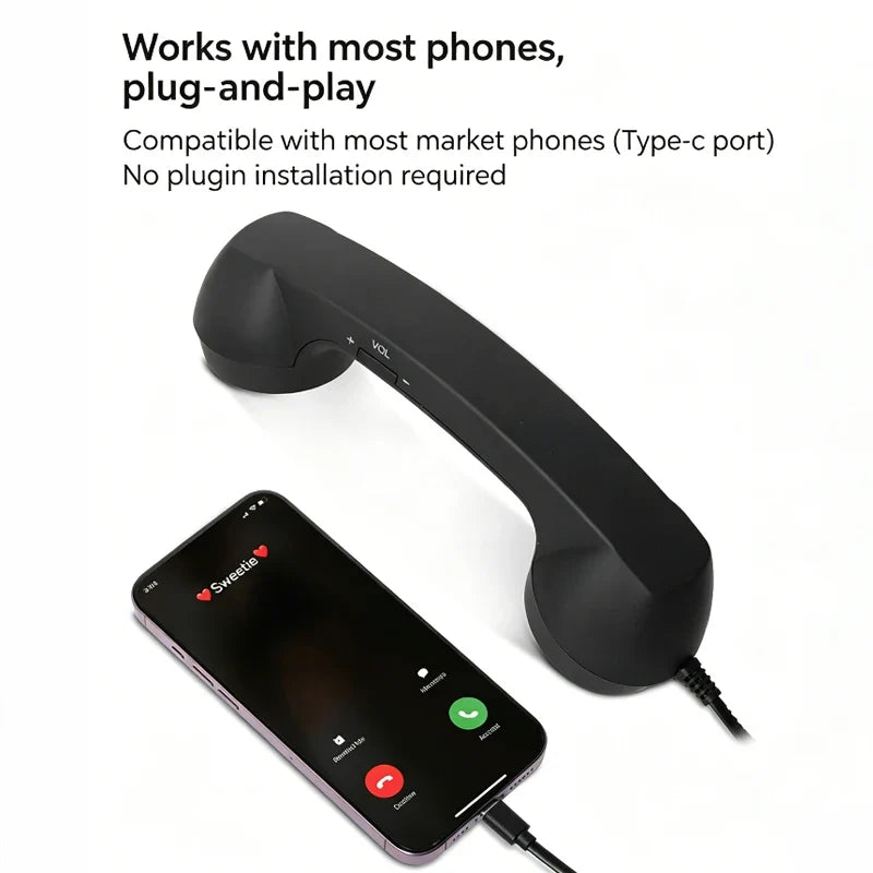 שפופרת טלפון USB-C מדגם Call Me Classic