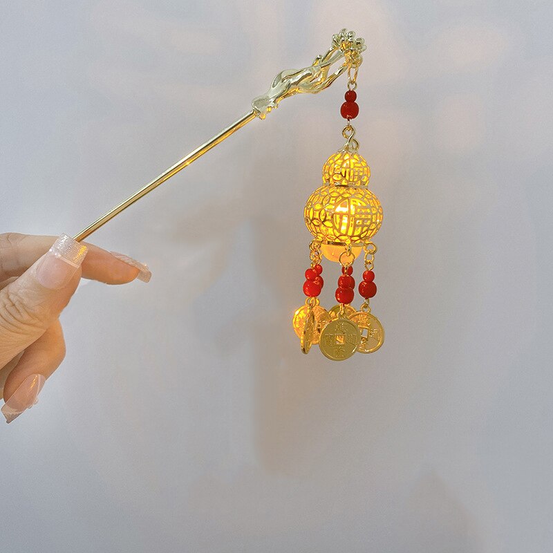 Luminous Stylish Butterfly Lantern Hairpin - Image 4