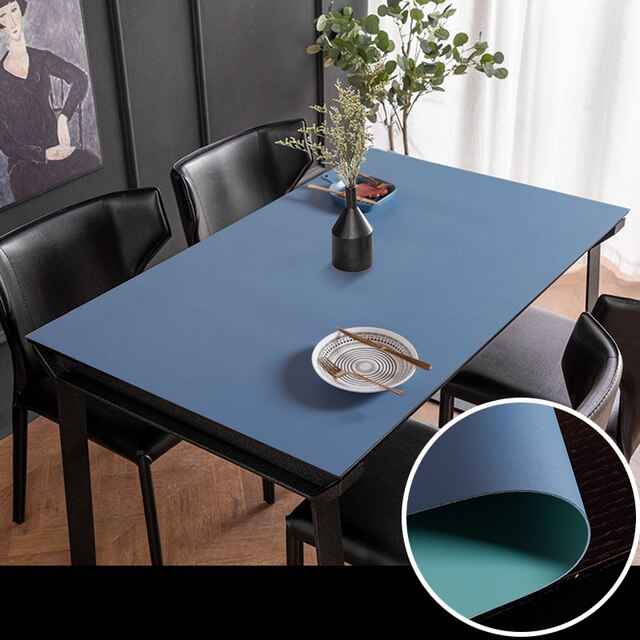 Nordic Minimalist Leather Waterproof Table Protector Mat - Image 0