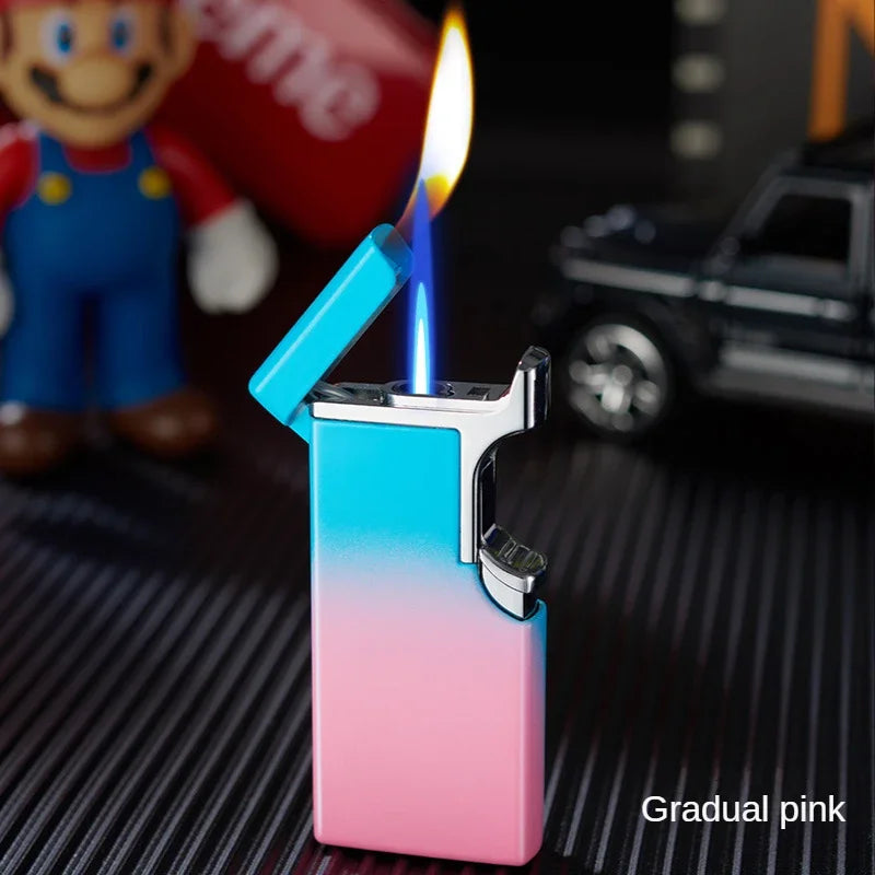 Metal Double Fire Jet Butane Lighter