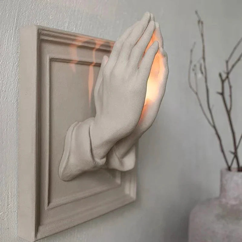Praying Hands Nordic Wall Candle Holder - Image 3