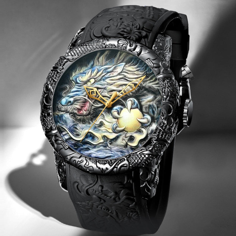 Ancient Dragon Heart Design Quartz Watch - Image 1