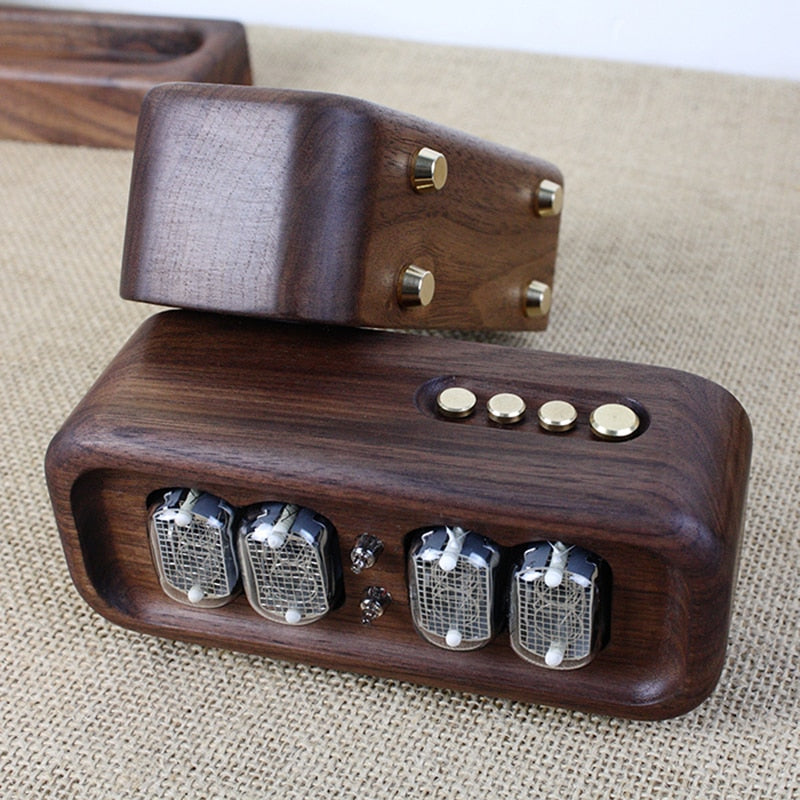 Elegant Black Walnut Digital Table Clock - Image 3