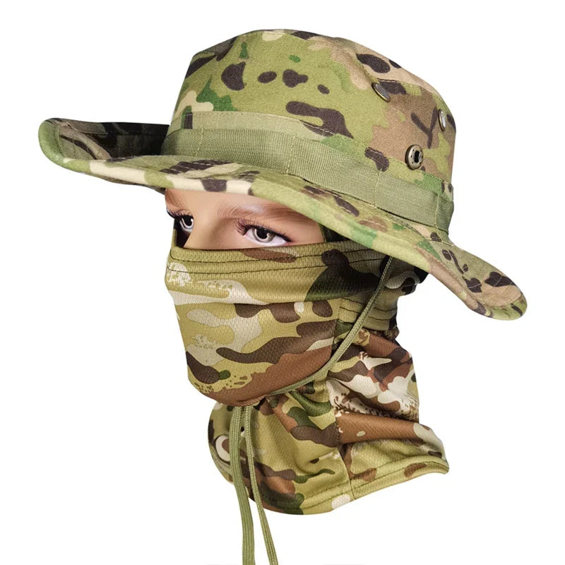 Tactical Camouflage Full Face Cover Hat - Image 2