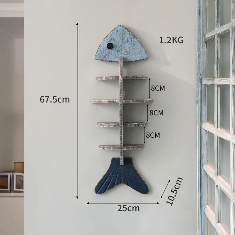 Nordic Fish Wooden Shelf - Image 4