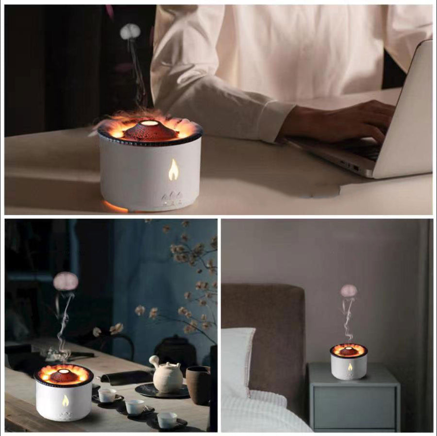 Volcanic Flame Air Humidifier Night Lamp - Image 2
