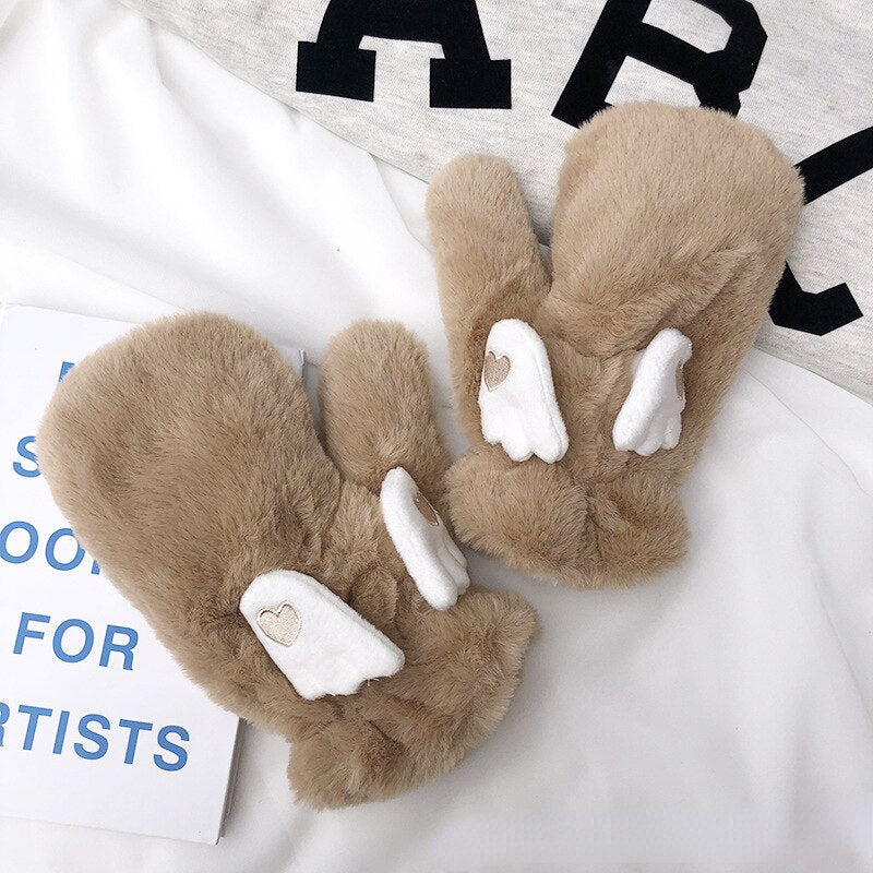 Angel Wings Warm Cute Gloves - Image 2