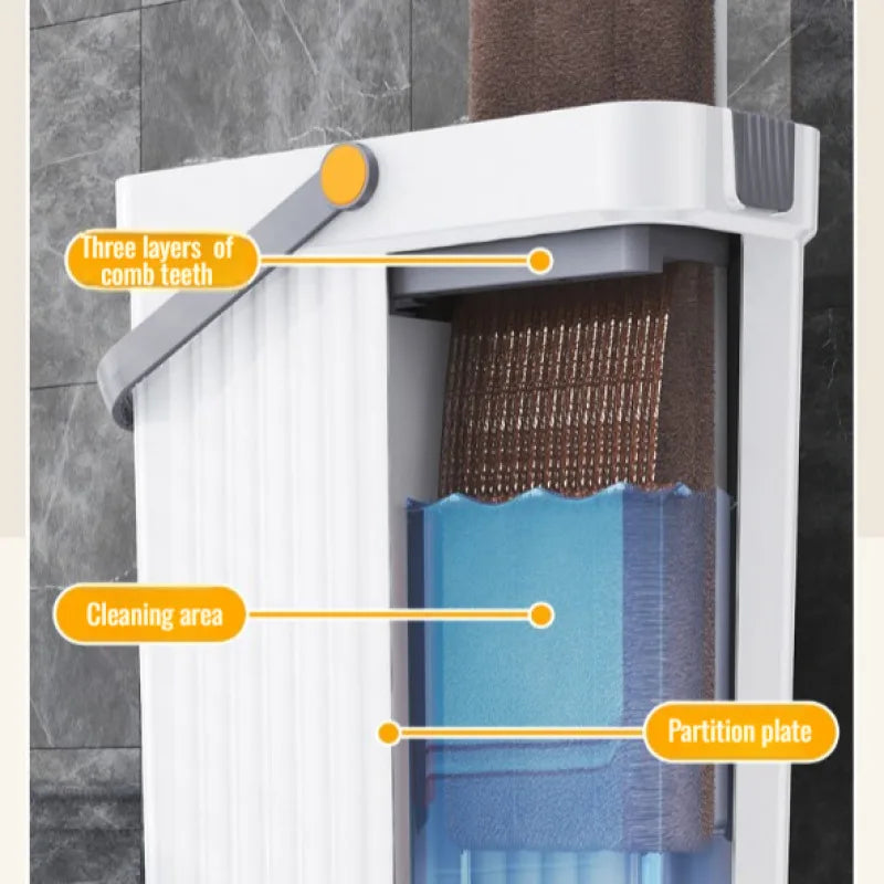 Household Ultra Thin Self-Wringing Magic Mop - Image 5