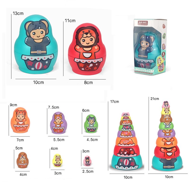 Educational Colorful Kids Matryoshka Dolls - Image 9