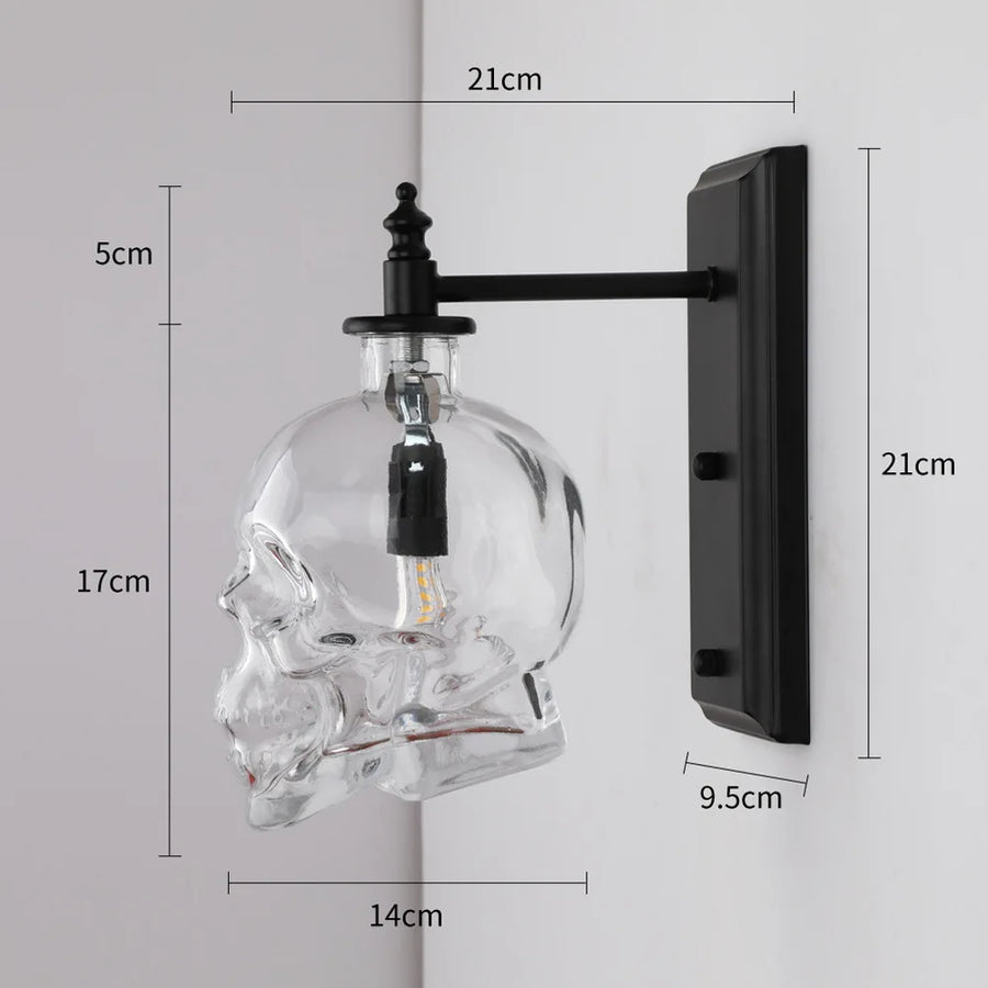 Gothic Skull Bottle Retro Wall Lamp - Image 8