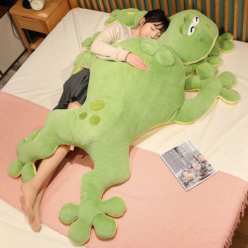 Jumbo Huggable Giant Green Frog Plush Toy - Image 2