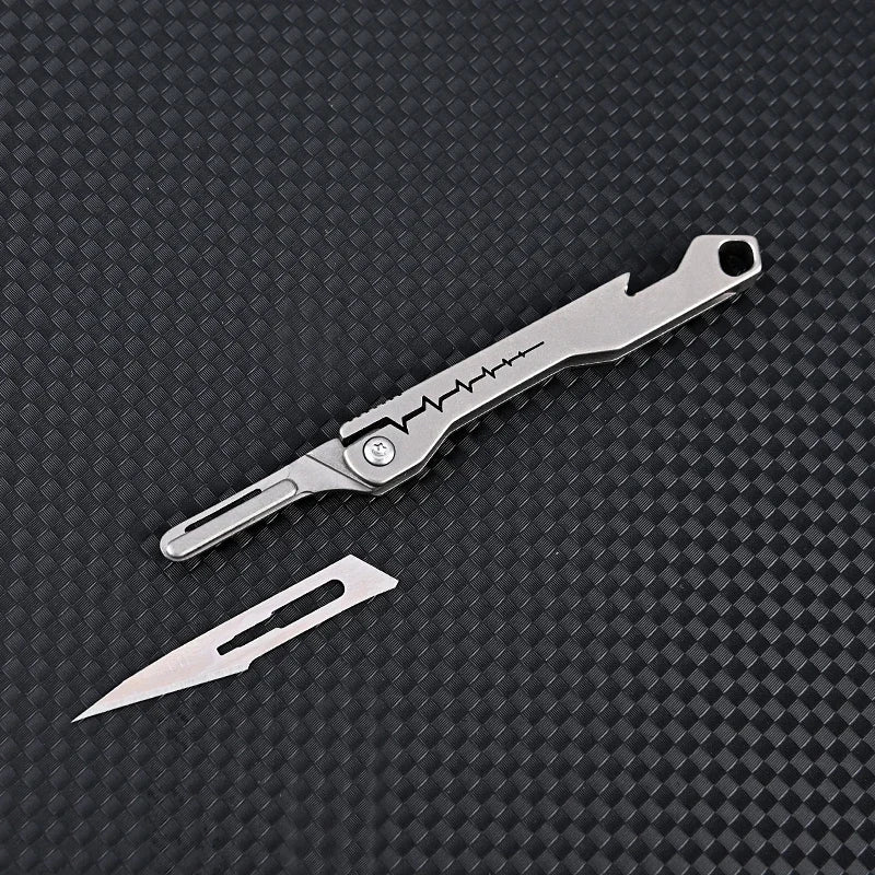Titanium All-Purpose Foldable Sharp Cutter Knife - Image 6