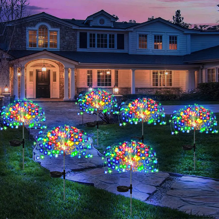 LED Solar Firework Fairy Outdoor Pathway Lights - Image 0
