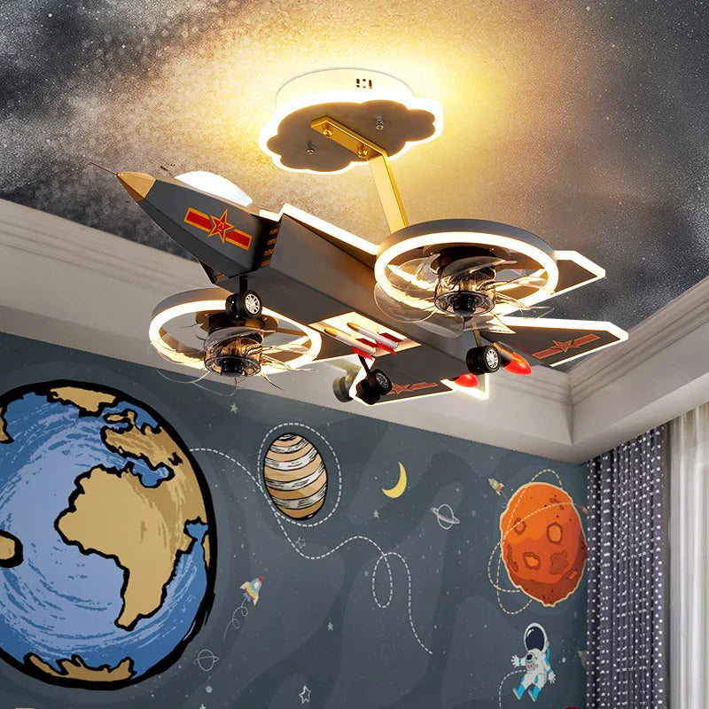 Kids Dream Jet Remote Control Ceiling Fan Light - Image 4