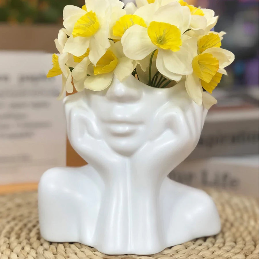 Cheerful Lucky Flower Pot Sculpture - Image 3