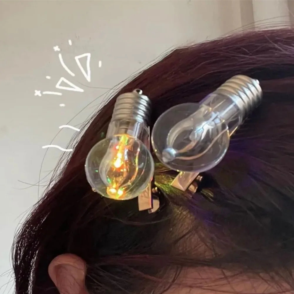 Luminous Bulb Creative Hairpin - Image 1
