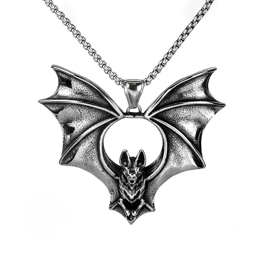 Gothic Night Bat Pendant Necklace - Image 6