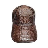 Crocodile Texture Leather Baseball Cap - Image 5