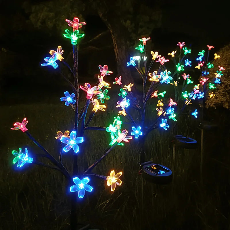 Sakura Tree Solar Flower Pathway Outdoor Lights · Mavigadget