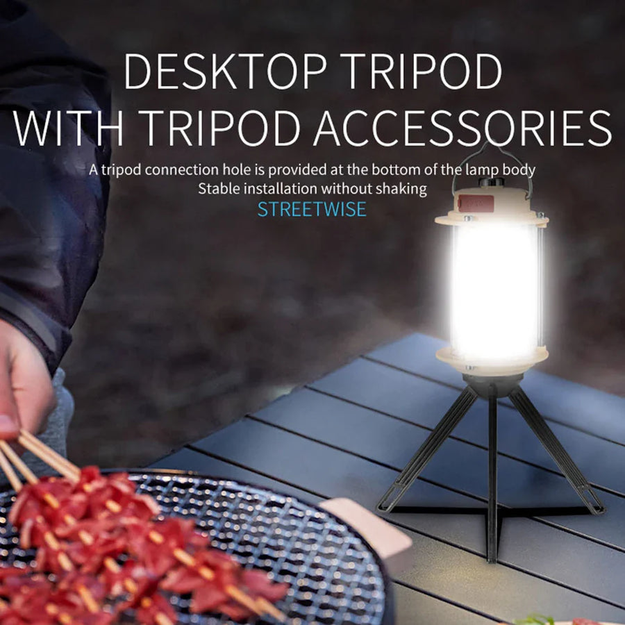Portable Rechargeable Dimmable Hanging Tripod Flashlight Lantern - Image 3