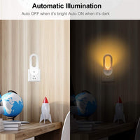 Twilight Sensor Energy Saving Socket Wall Night Light