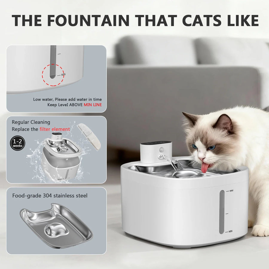 Wake & Flow Wireless Cat Water Fountain